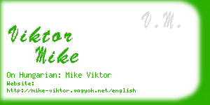 viktor mike business card